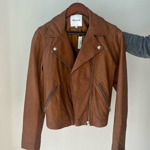 NWT Madewell Leather Jacket, Size L.